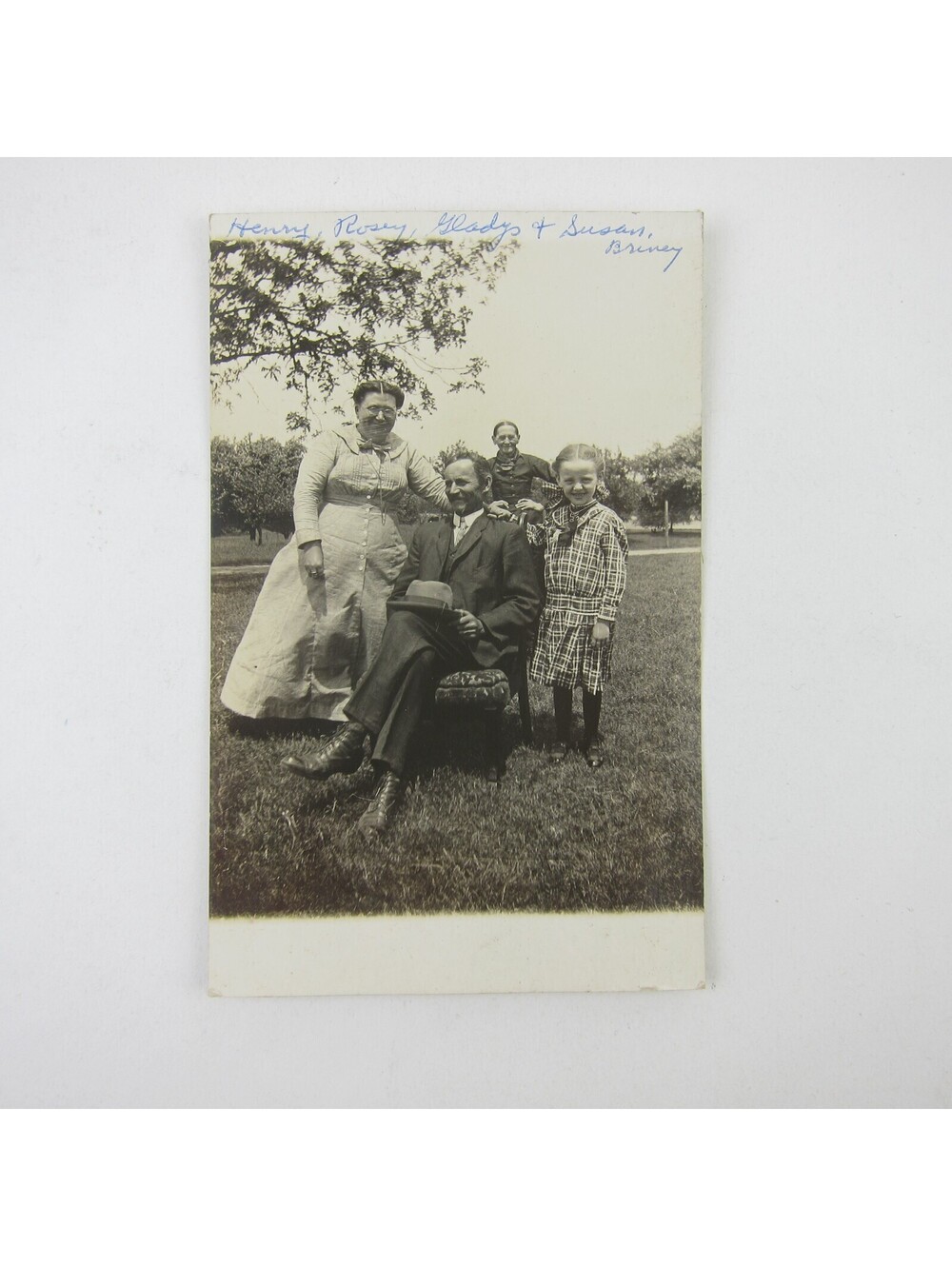RPPC Photo Postcard Henry Rosey Gladys Raman Susan Briney Ohio Antique 1910s